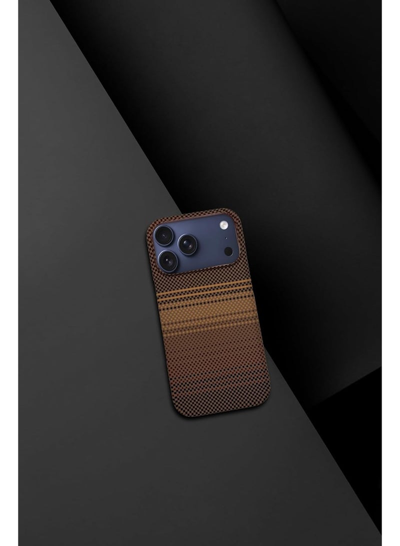 فوني Phoni Ultra Slim Magnetic Case for iPhone 17 Pro Max, Compatible with MagSafe, Thin Lightweight Matte Phone Case, Carbon Fiber Style Texture, Raised Camera Protection (Smoked Cocoa – Brown Carbon) - Image 4